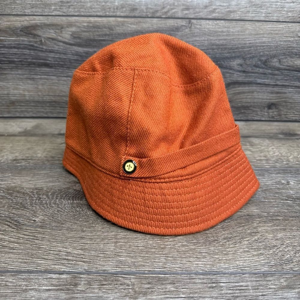 J.CREW 100% Wool Bucket Hat Burnt Orange Packable Women’s S/M